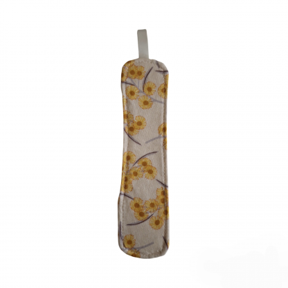 Fabric Bookmark with Looped Ribbon - Yellow Flowers