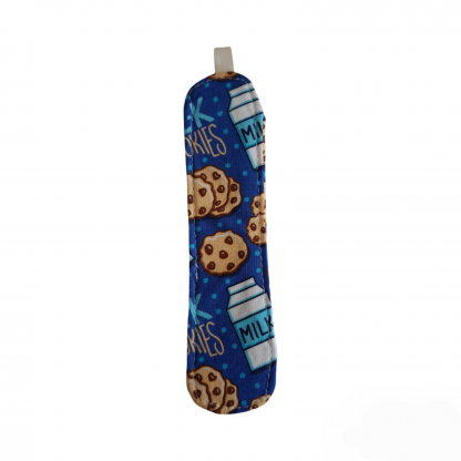 Fabric Bookmark with Looped Ribbon - Cookies and Milk